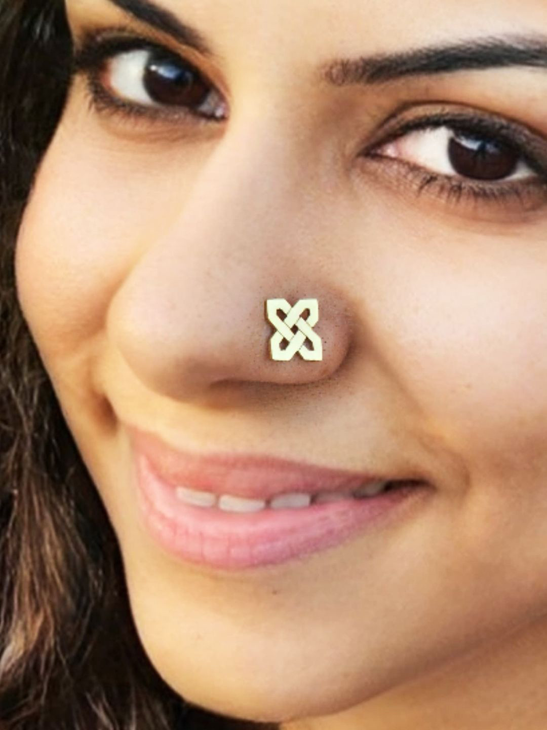 

Goldnera Brass-Plated Stud Nosepin, Gold