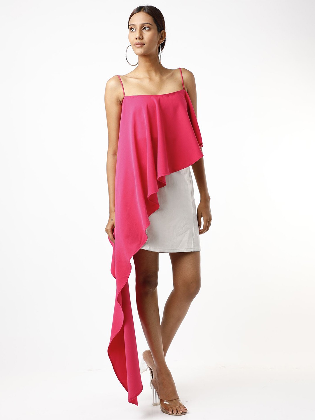 

EMBLAZE Women Solid Longline Top, Pink