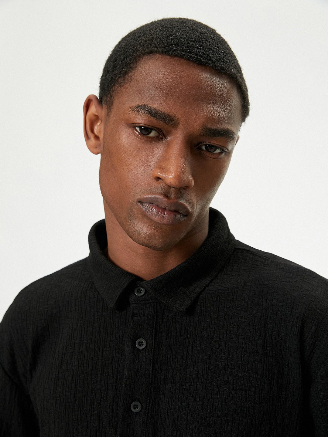 

Koton Men Solid Polo Collar Pure Cotton T-shirt, Black