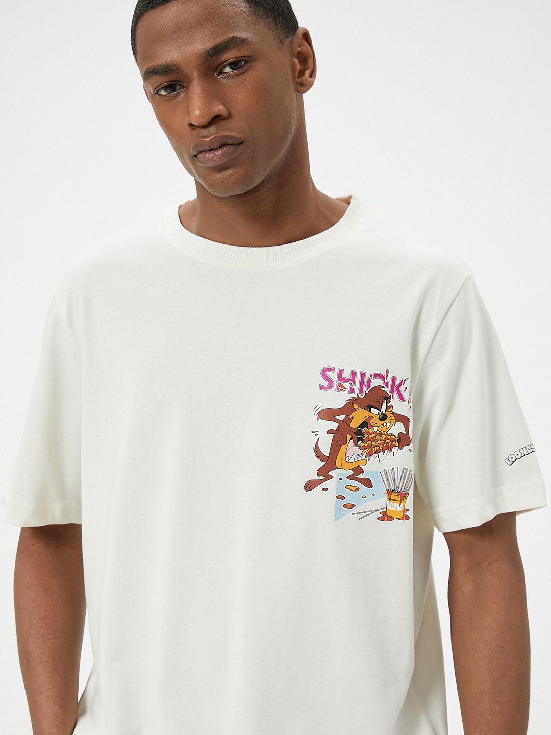 

Koton Men Graphic Printed Round Neck T-shirt, White