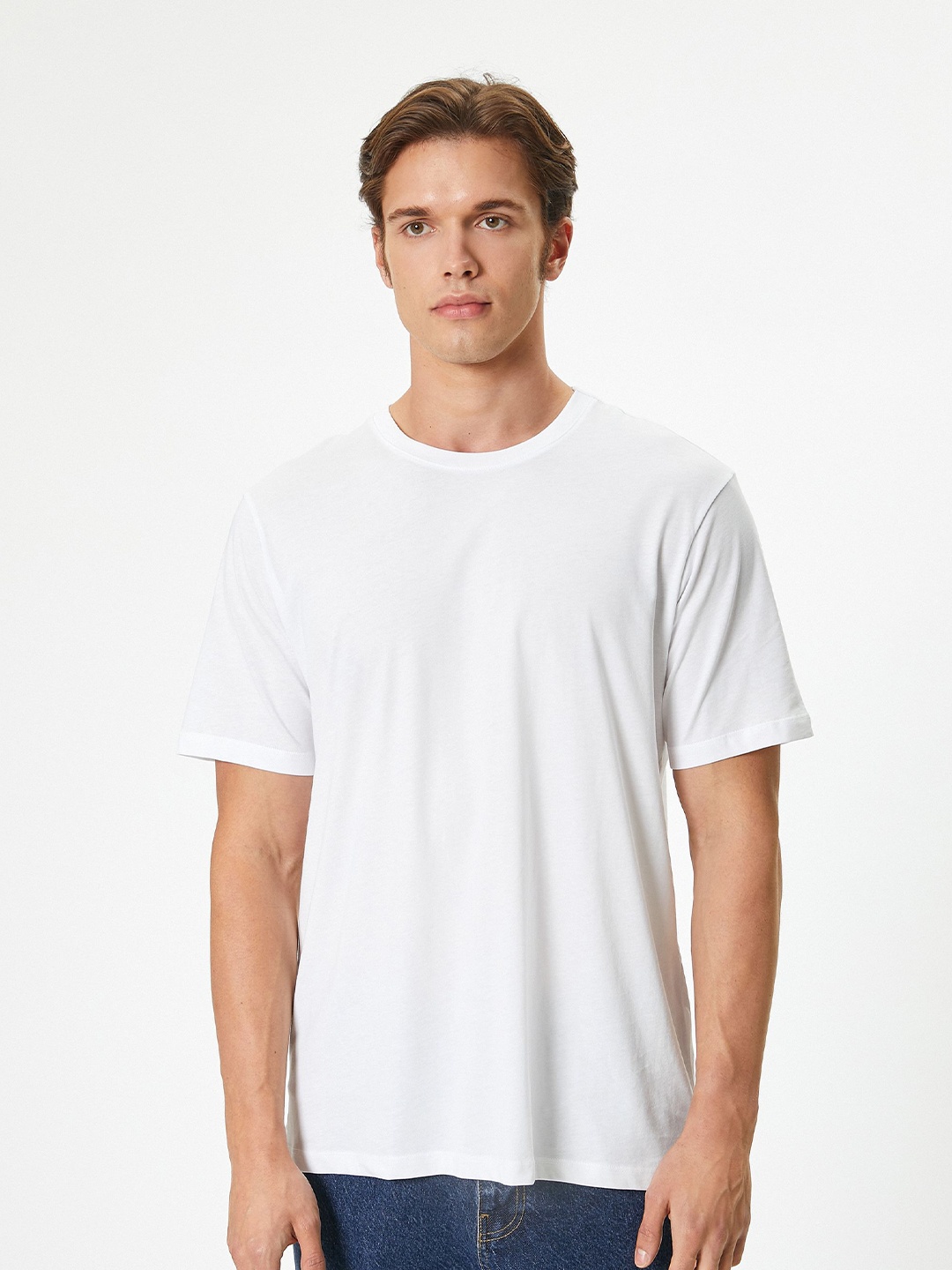 

Koton Men Raw Edge T-shirt, White