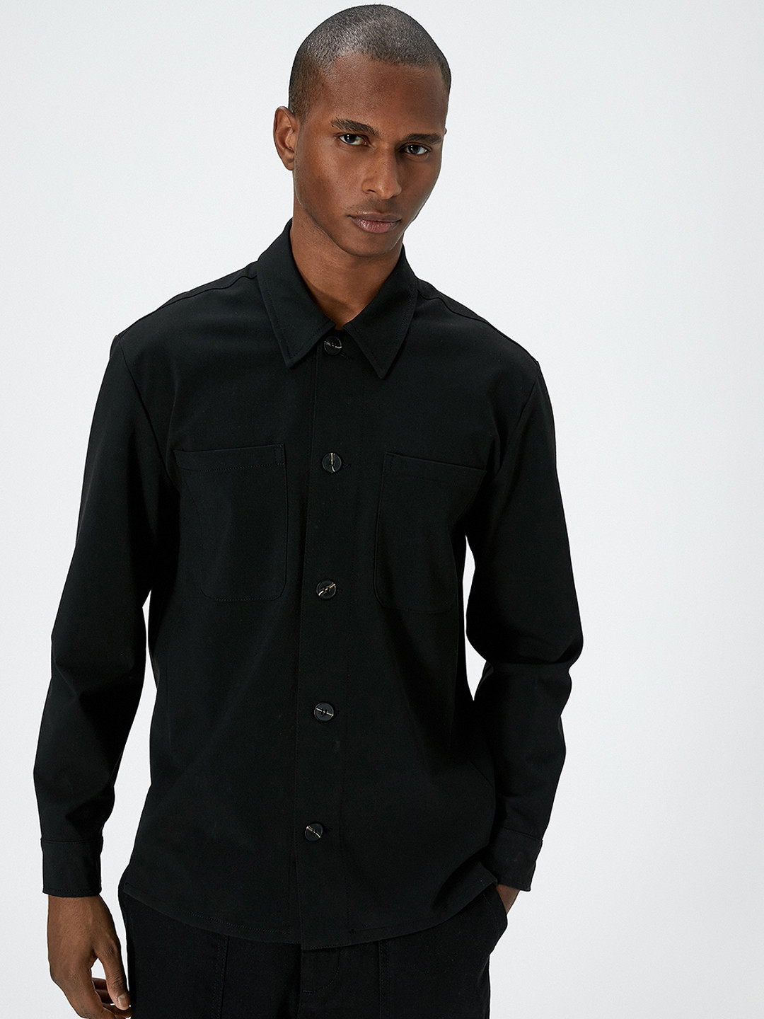 

Koton Men Longline Denim Jacket, Black