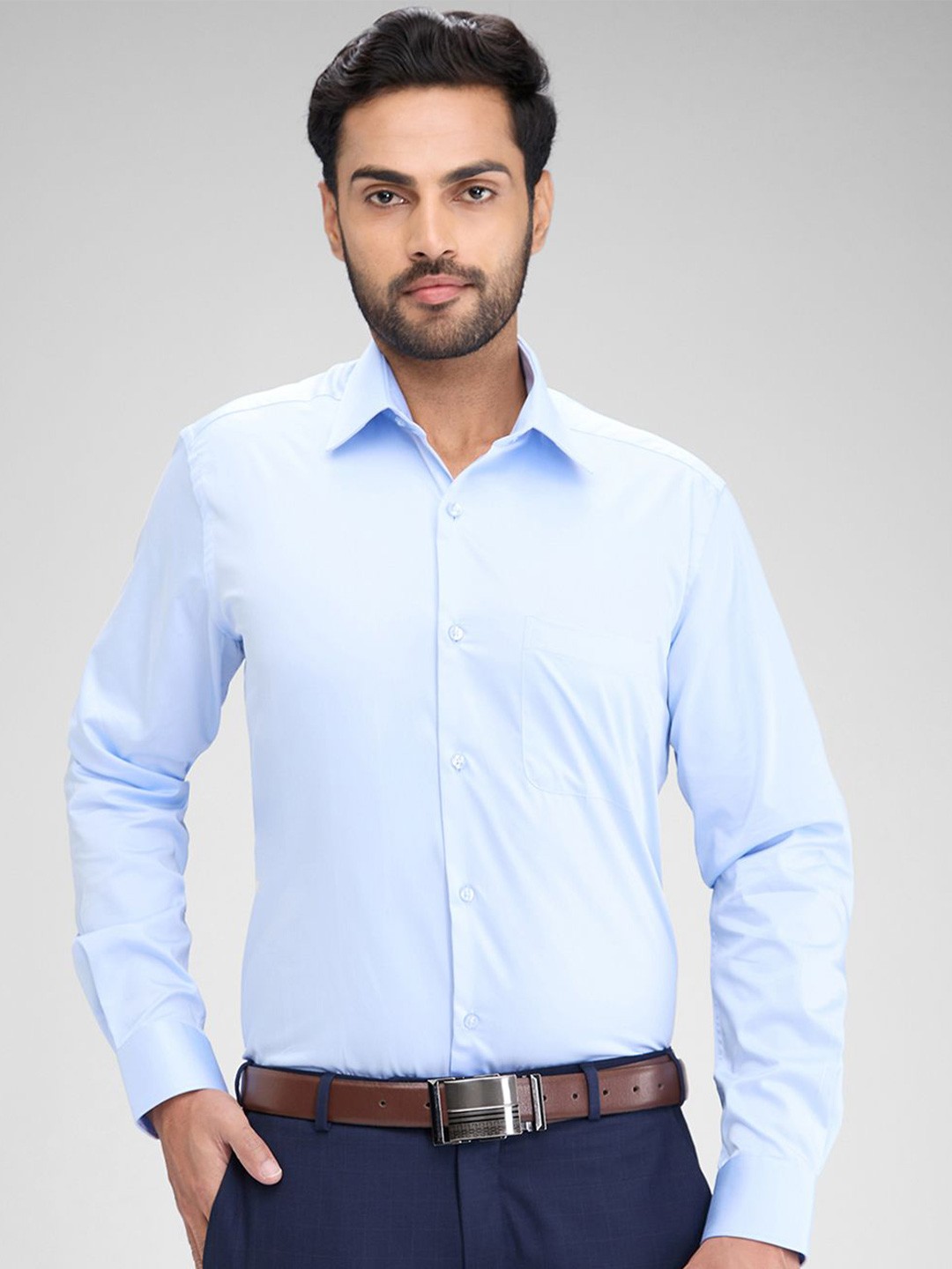 

Raymond Cotton Formal Shirt, Blue