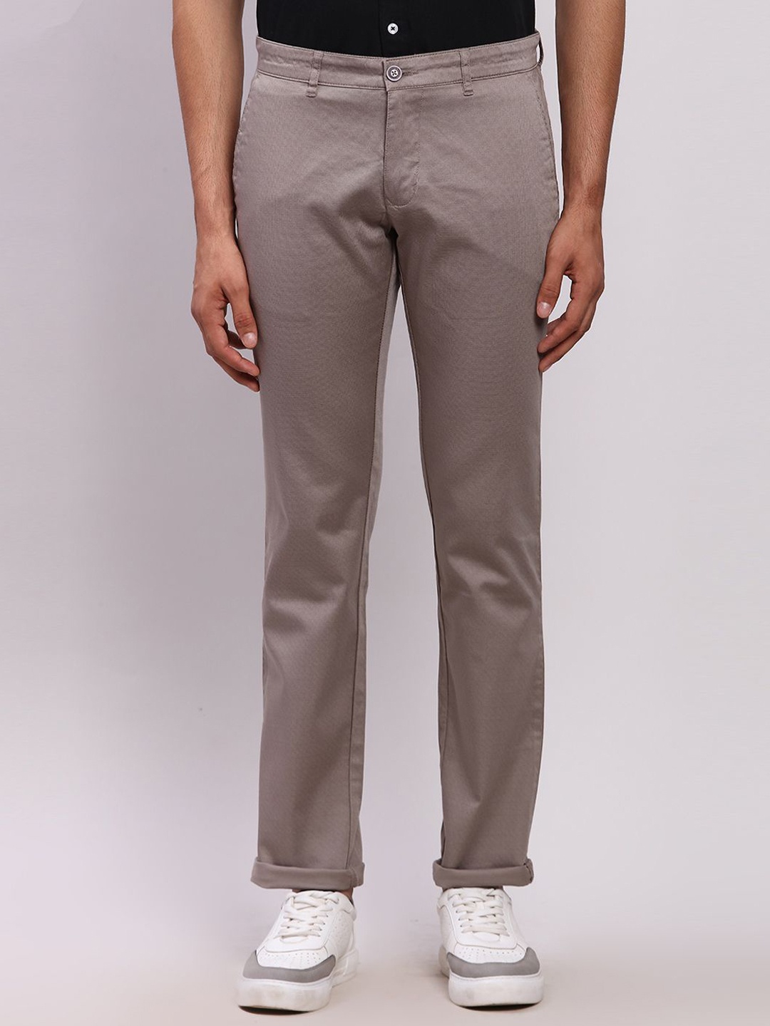 

Parx Men Tapered Fit Trousers, Grey