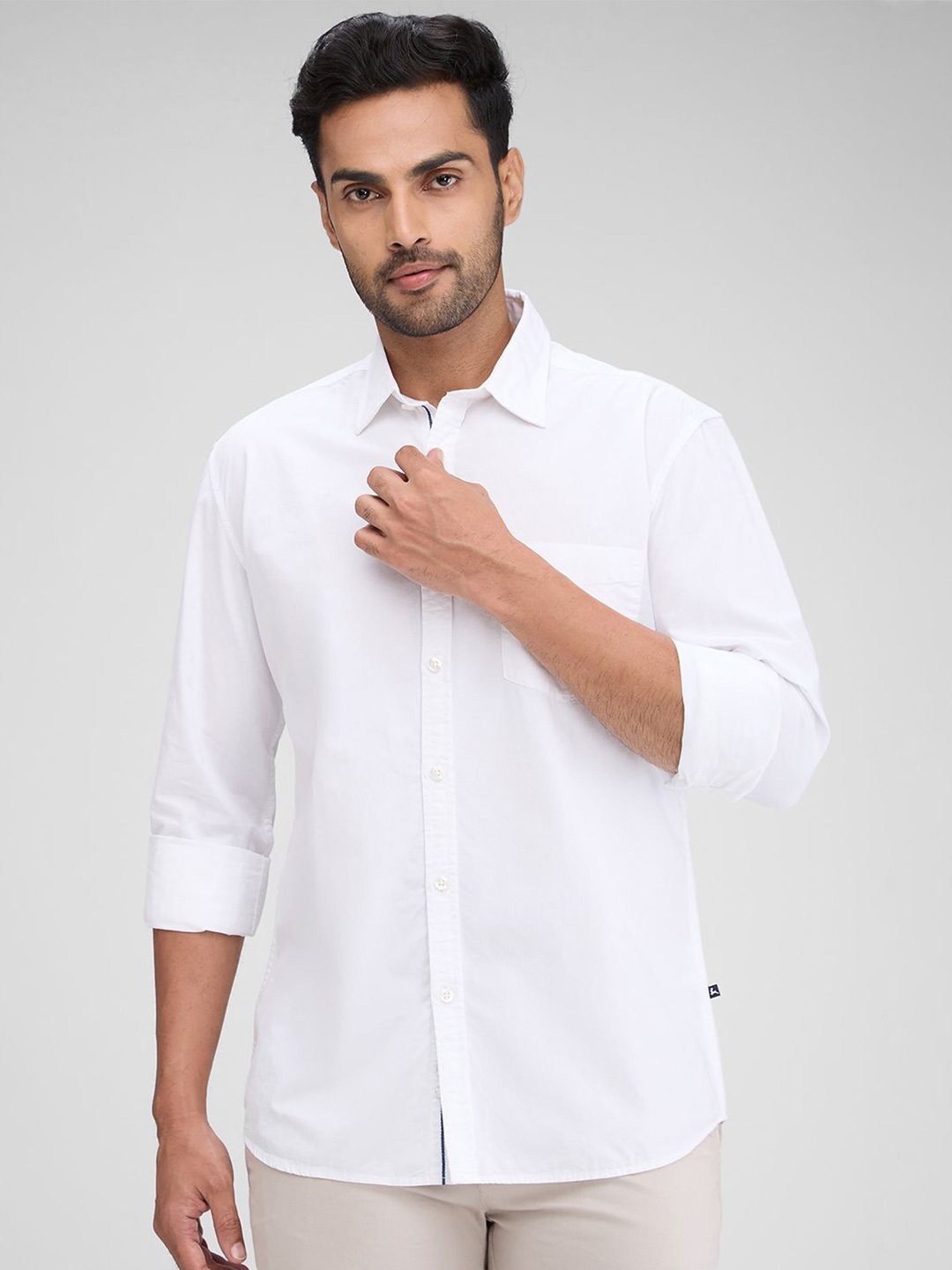 

Parx Men Slim Fit Opaque Casual Shirt, White