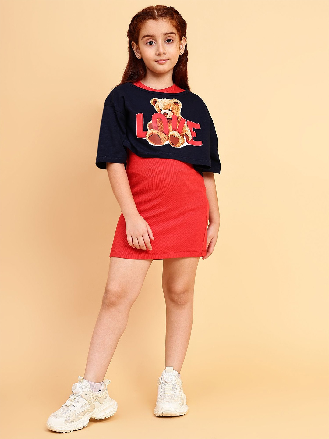 

YK Girls Print T-shirt Dress, Multi