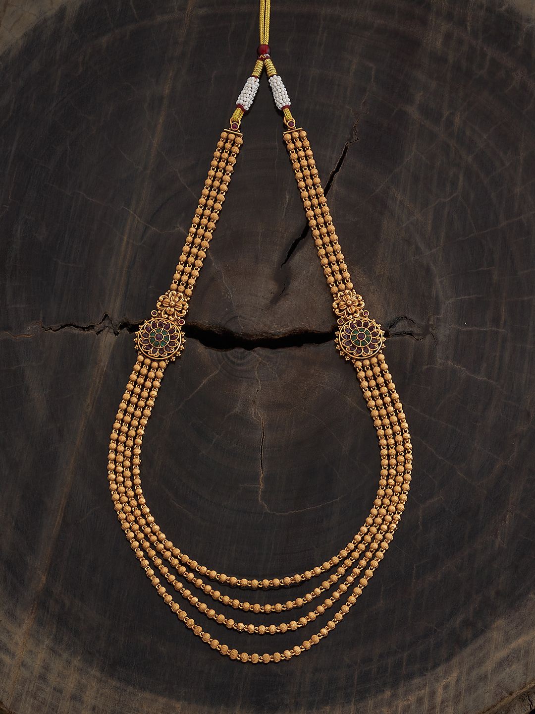 

Kushal's Fashion Jewellery Copper Gold-Plated Layered Necklace