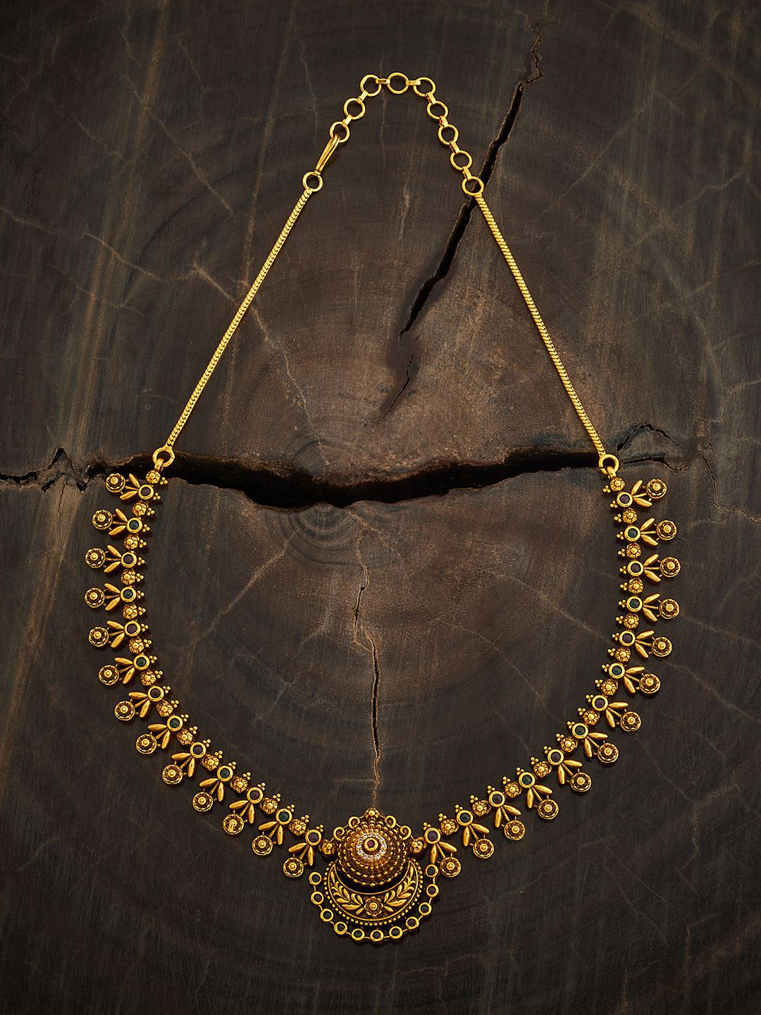 

Kushal's Fashion Jewellery Copper Gold-Plated Antique Necklace