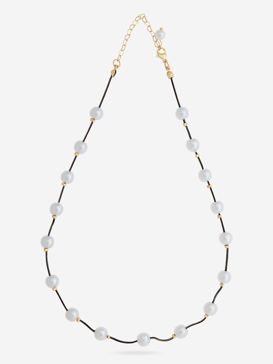 

Kushal's Fashion Jewellery Gold Plated & Pearl Beaded Necklace