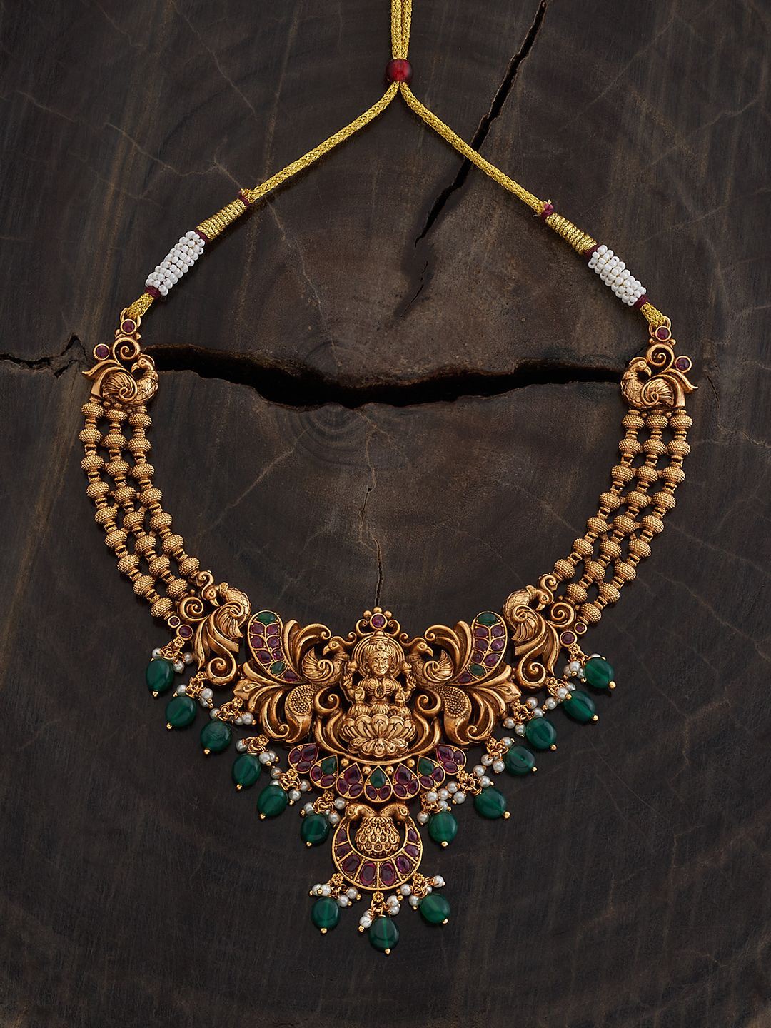 

Kushal's Fashion Jewellery Gold-Plated Antique Necklace