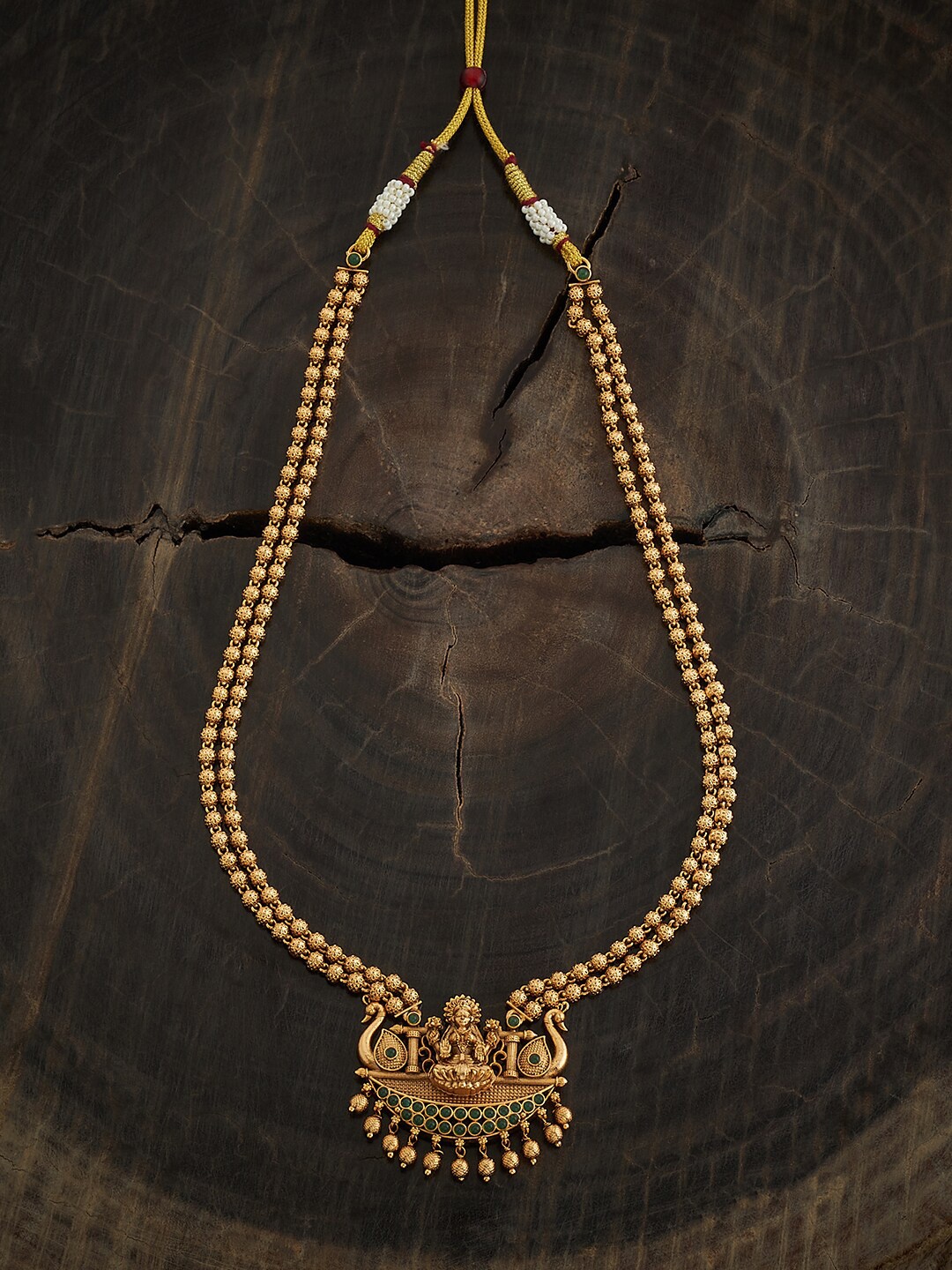 

Kushal's Fashion Jewellery Gold-Plated Antique Necklace