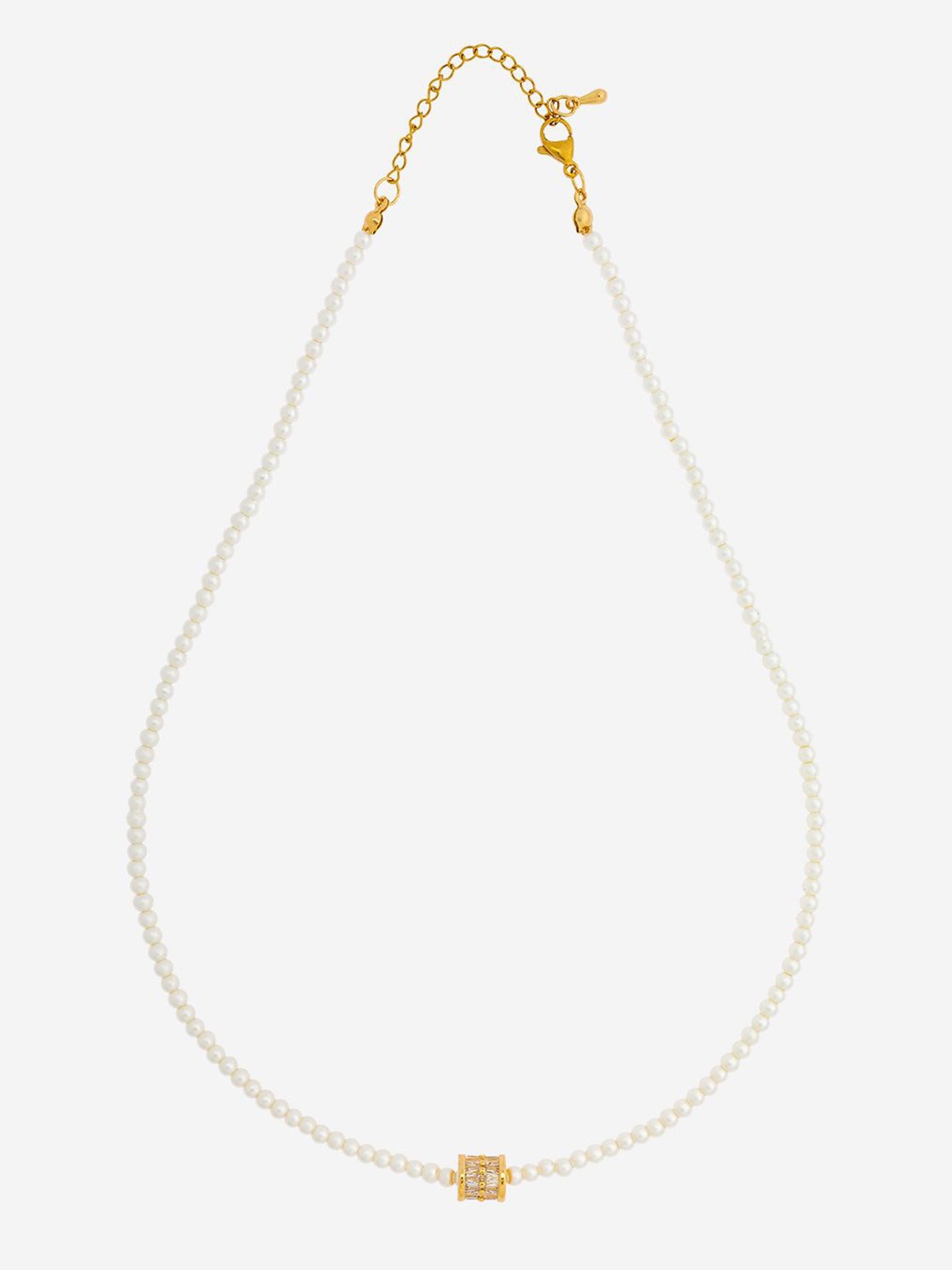 

Kushal's Fashion Jewellery Gold Plated Pearl Beaded Necklace