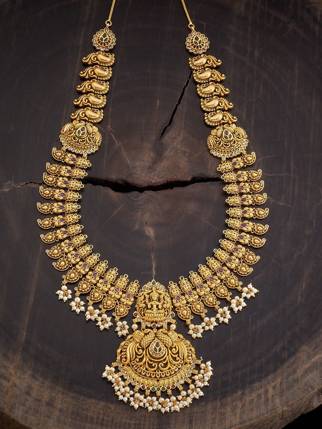 

Kushal's Fashion Jewellery Gold-Plated Artificial Beaded Statement Antique Necklace