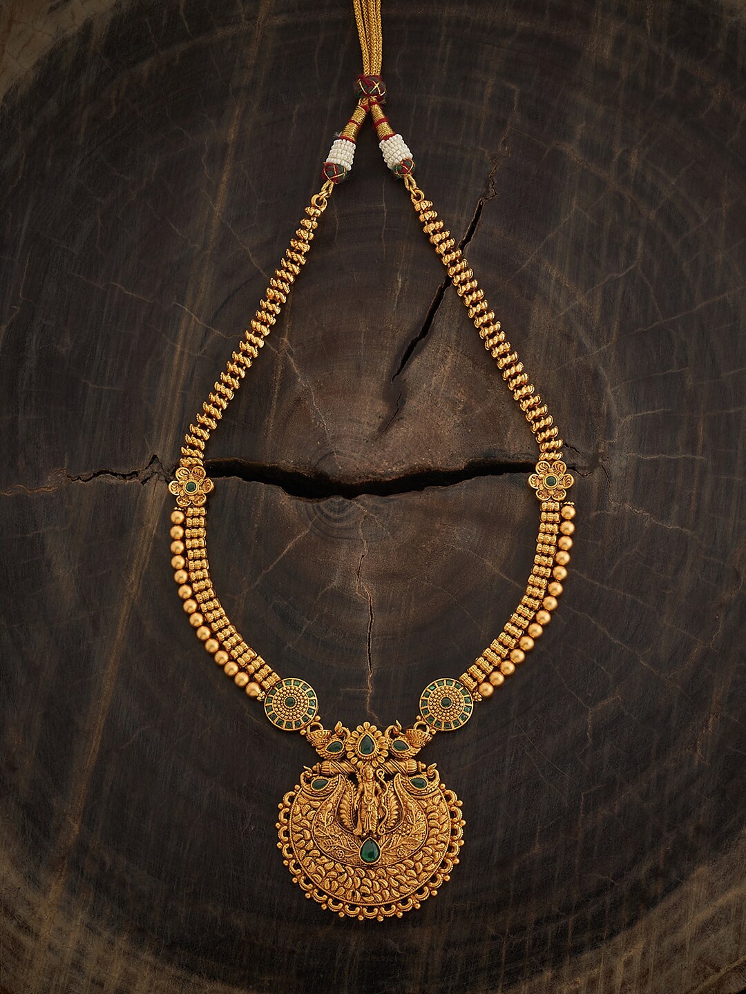 

Kushal's Fashion Jewellery Copper Gold-Plated Antique Necklace