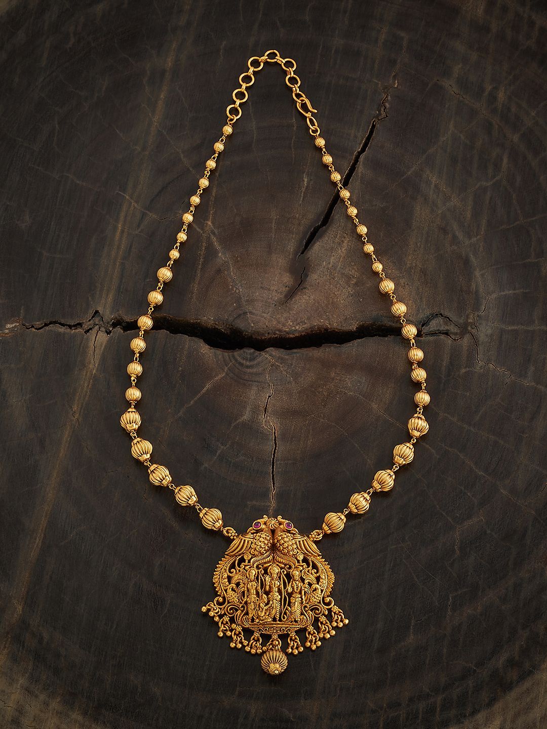 

Kushal's Fashion Jewellery Copper Gold-Plated Antique Necklace