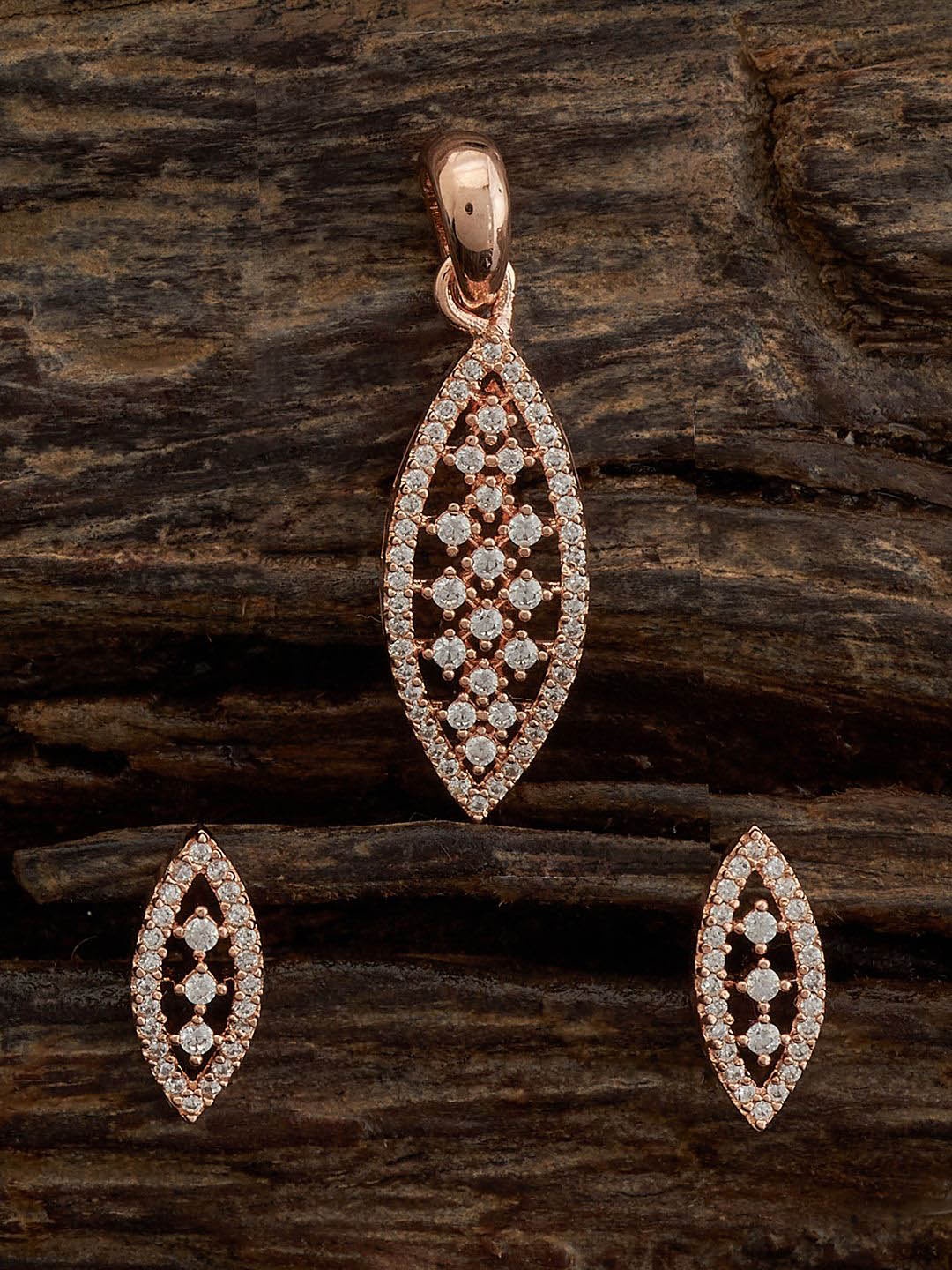 

Kushal's Fashion Jewellery Gold-Plating CZ-Studded Jewellery Set, White