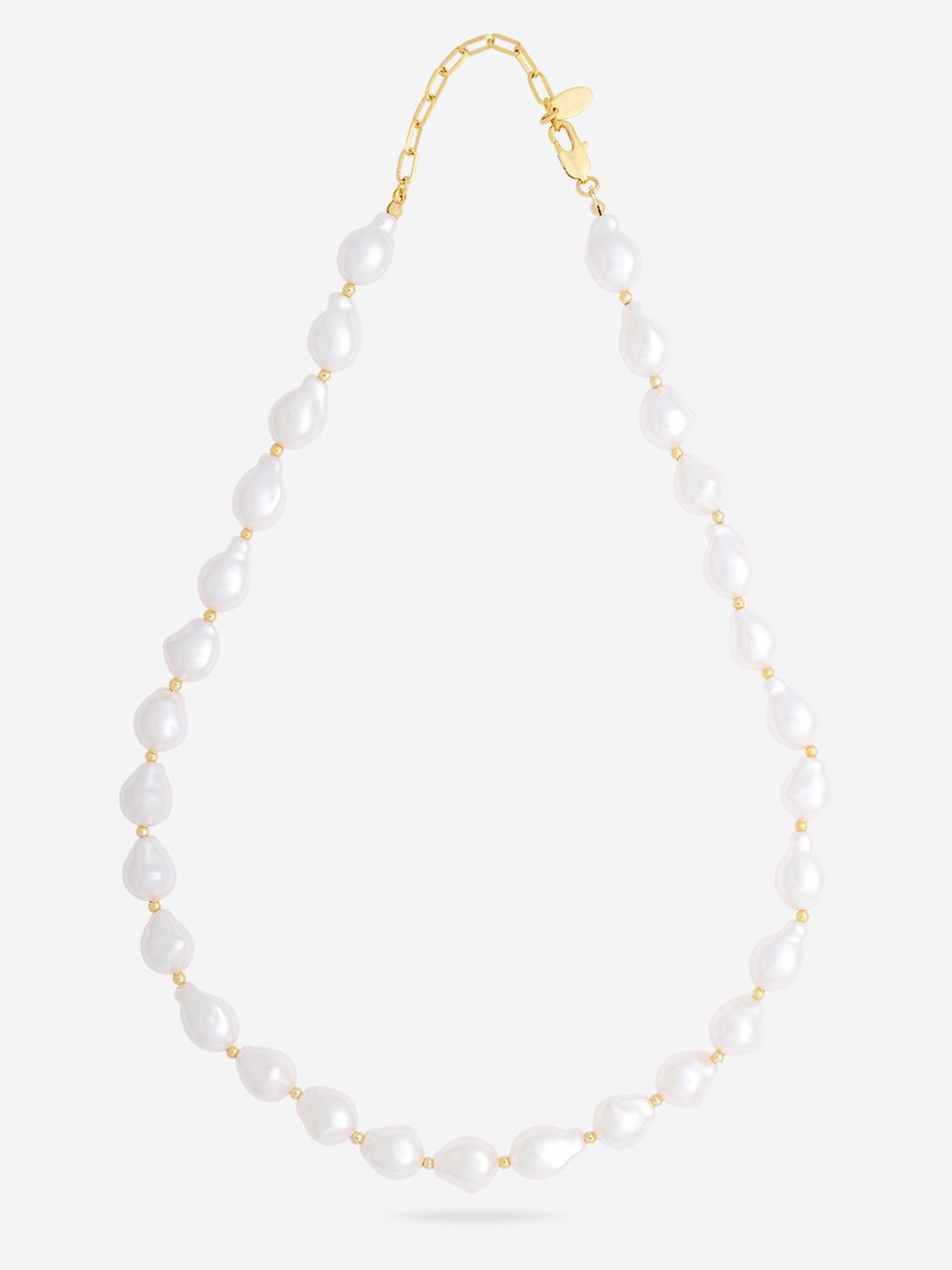 

Kushal's Fashion Jewellery Gold-Plated Necklace, White