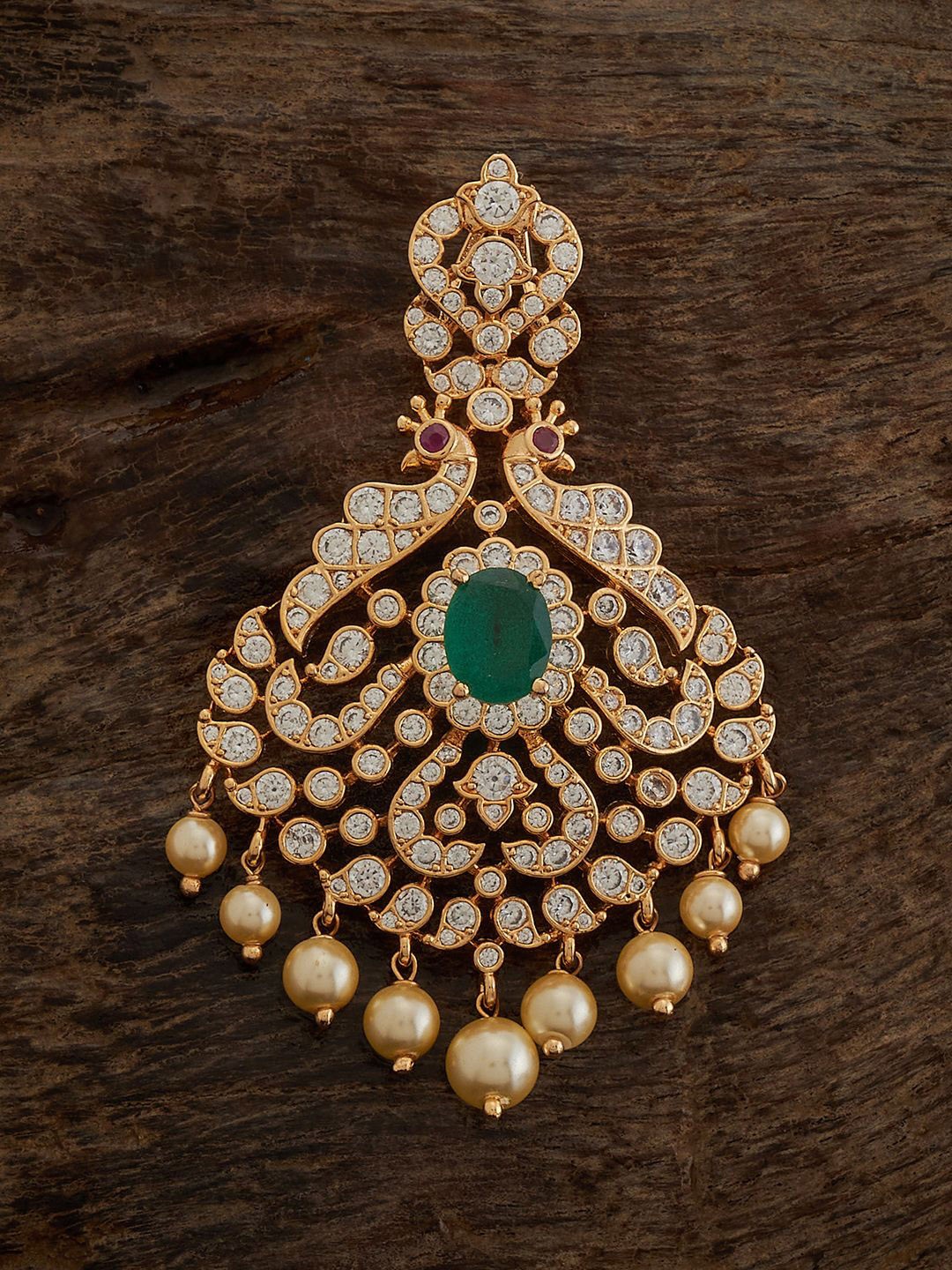 

Kushal's Fashion Jewellery Cubic Zirconia Gold-Plated Pendants