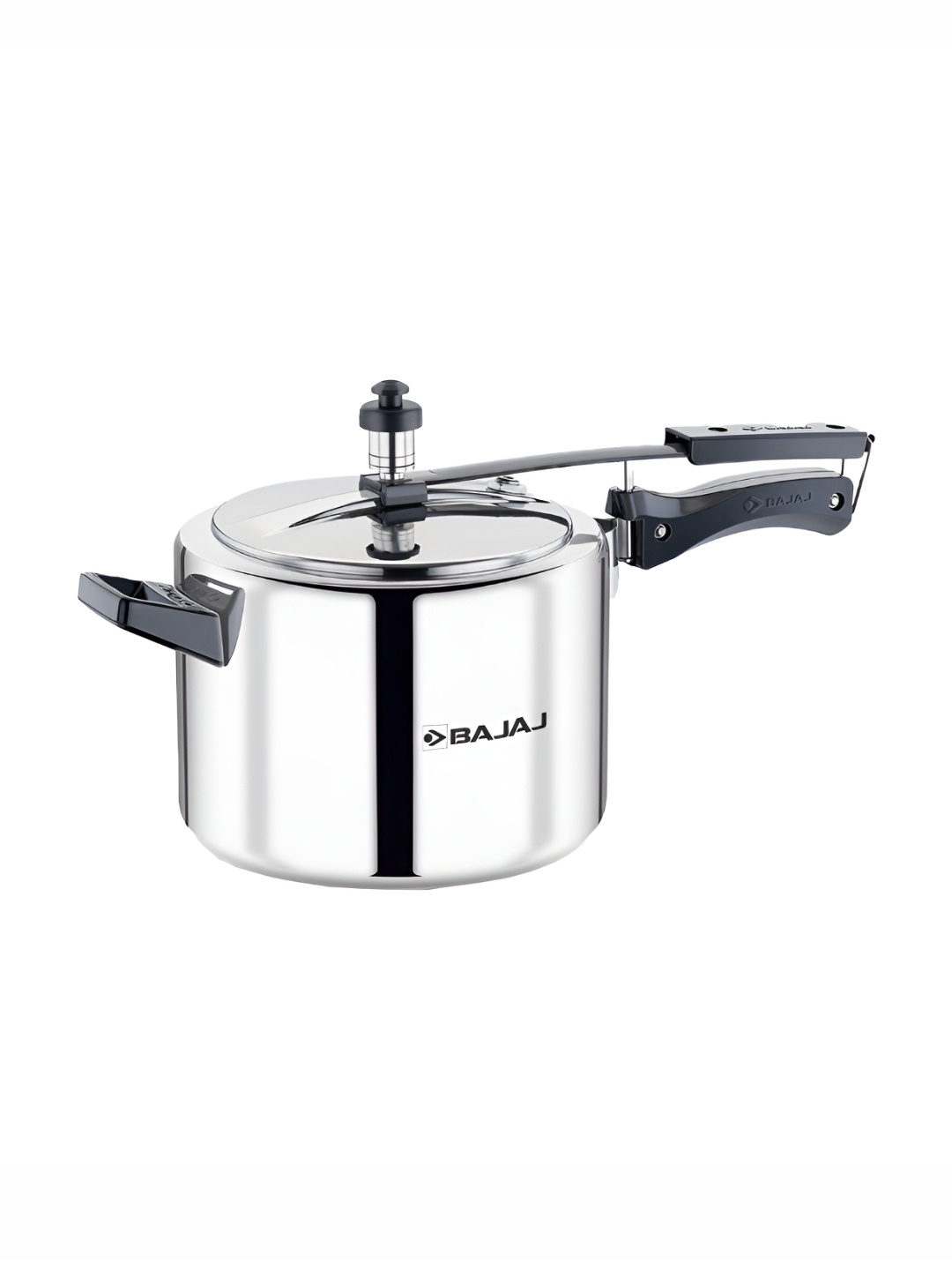 

Bajaj Pcx 43 Ss Silver Toned & Black 3L Stainless Steel Pressure Cooker With Inner Lid