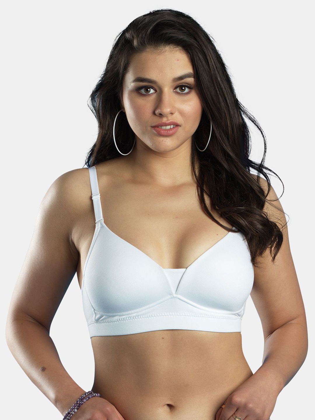 

Dazzle Medium Coverage Lightly Padded Non-Wired T-shirt Bra-All Day Comfort, White