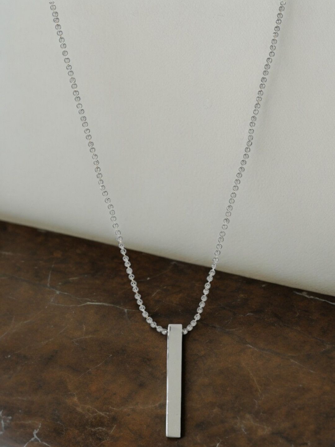 

OOMPH Stainless Steel Geometric Pendants with Chains, Silver