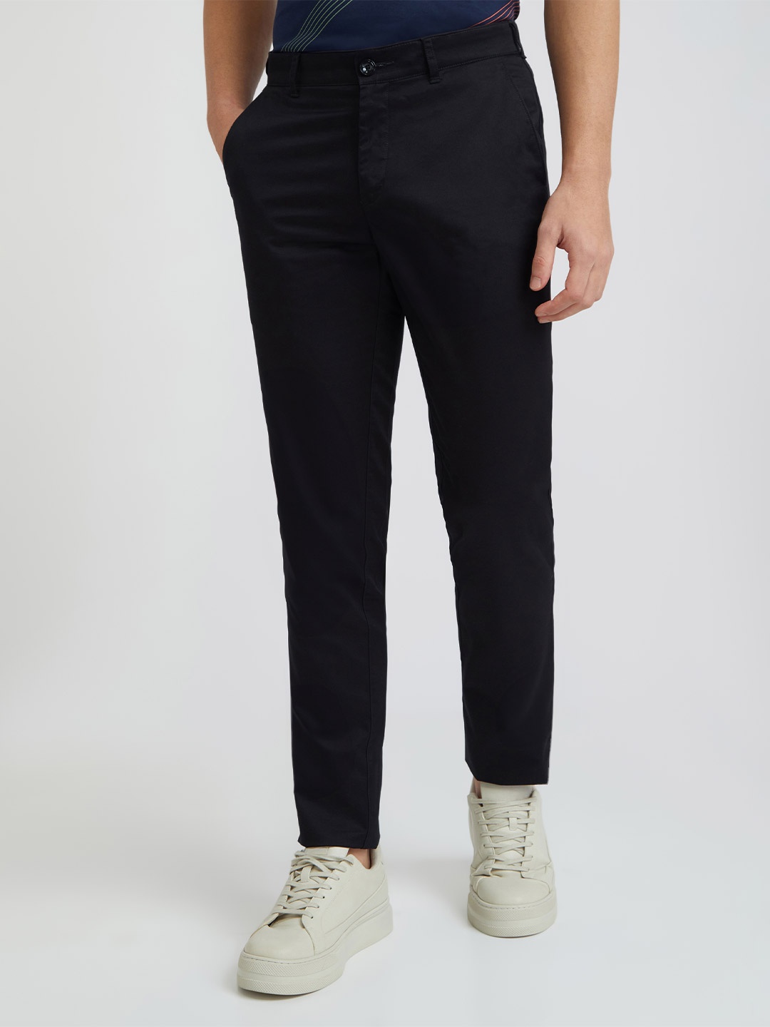 

ColorPlus Men Slim Fit Trousers, Black