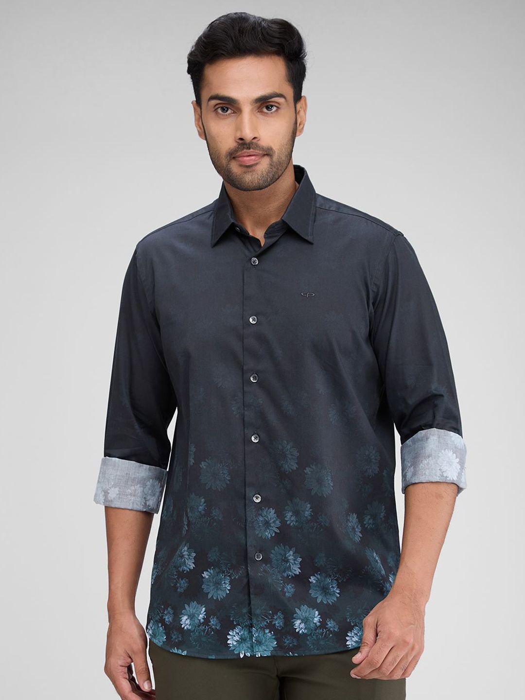 

ColorPlus Men Floral Opaque Printed Casual Shirt, Blue