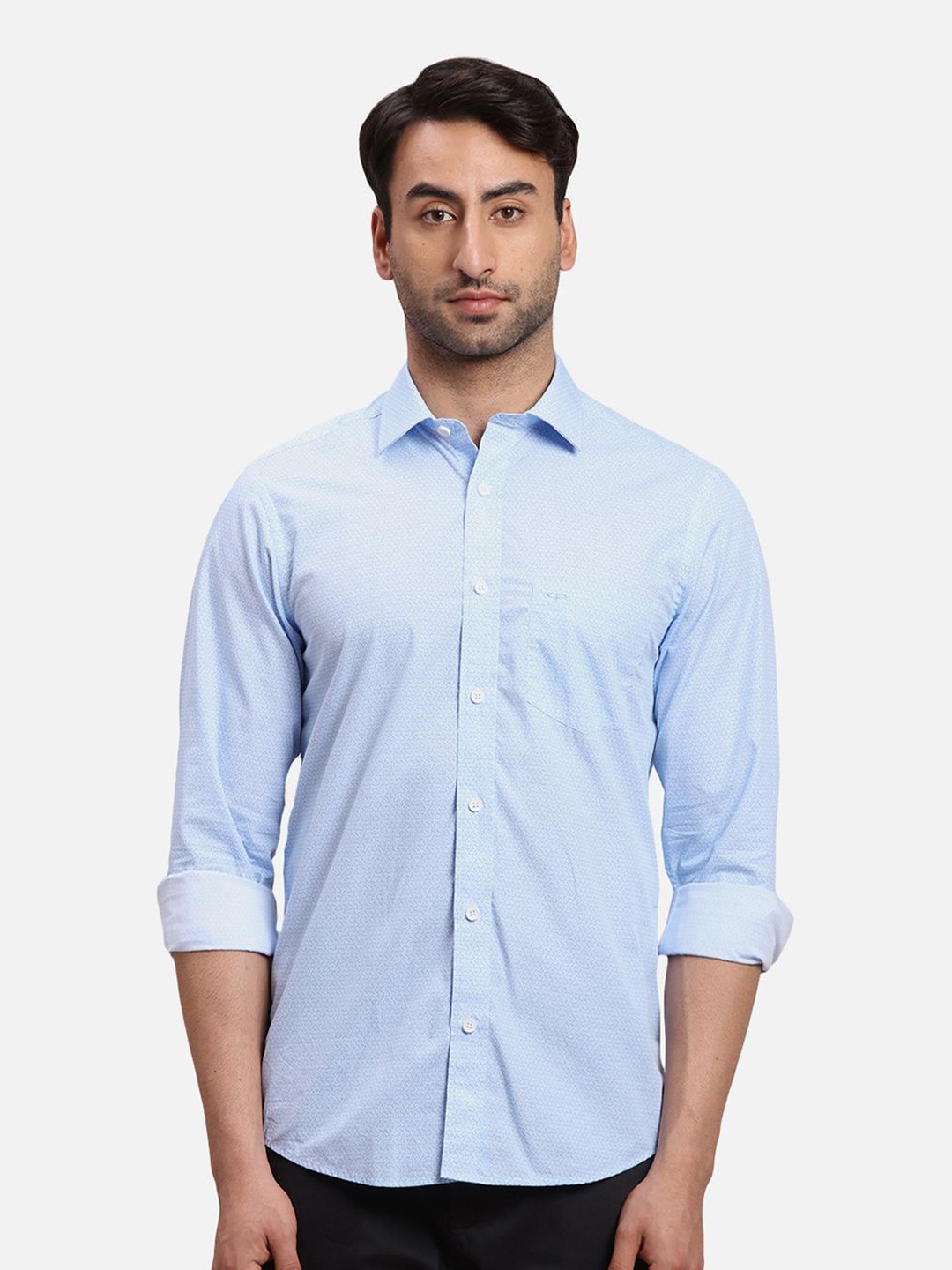 

ColorPlus Men Opaque Striped Casual Shirt, Blue