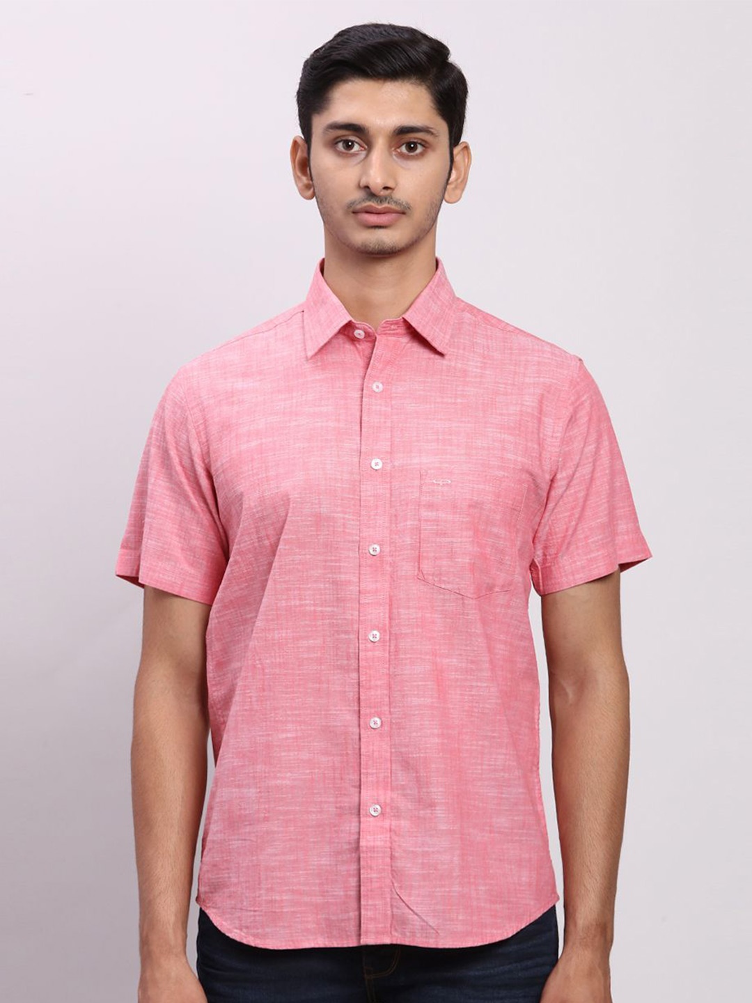 

ColorPlus Men Tailored Fit Opaque Casual Shirt, Red
