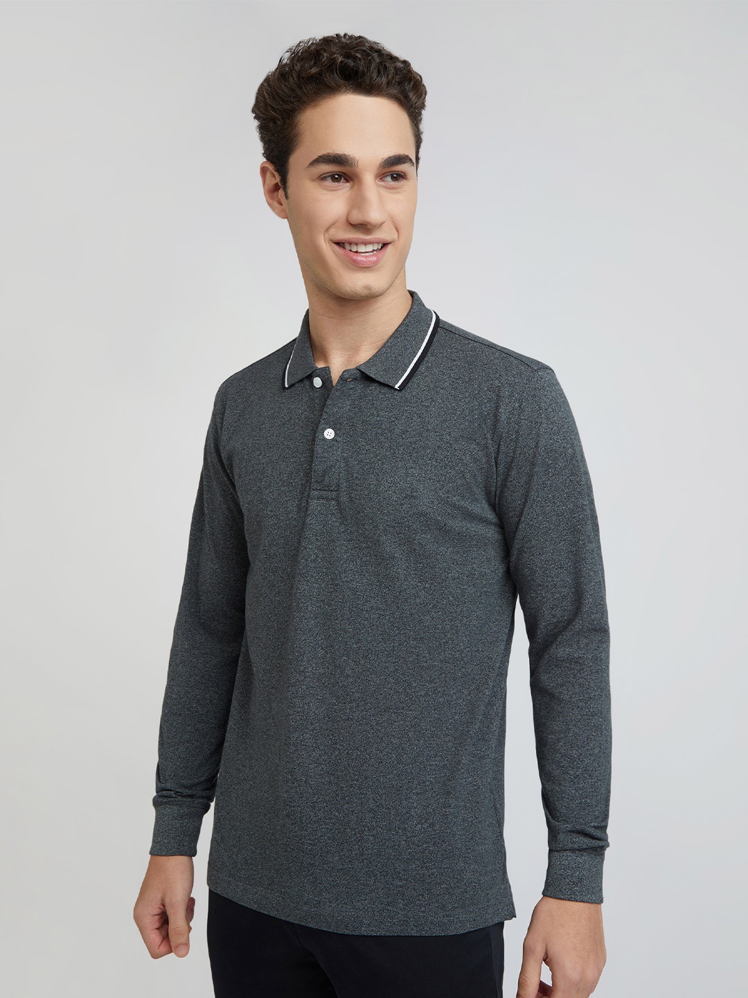 

ColorPlus Men Polo Collar Pockets T-shirt, Grey