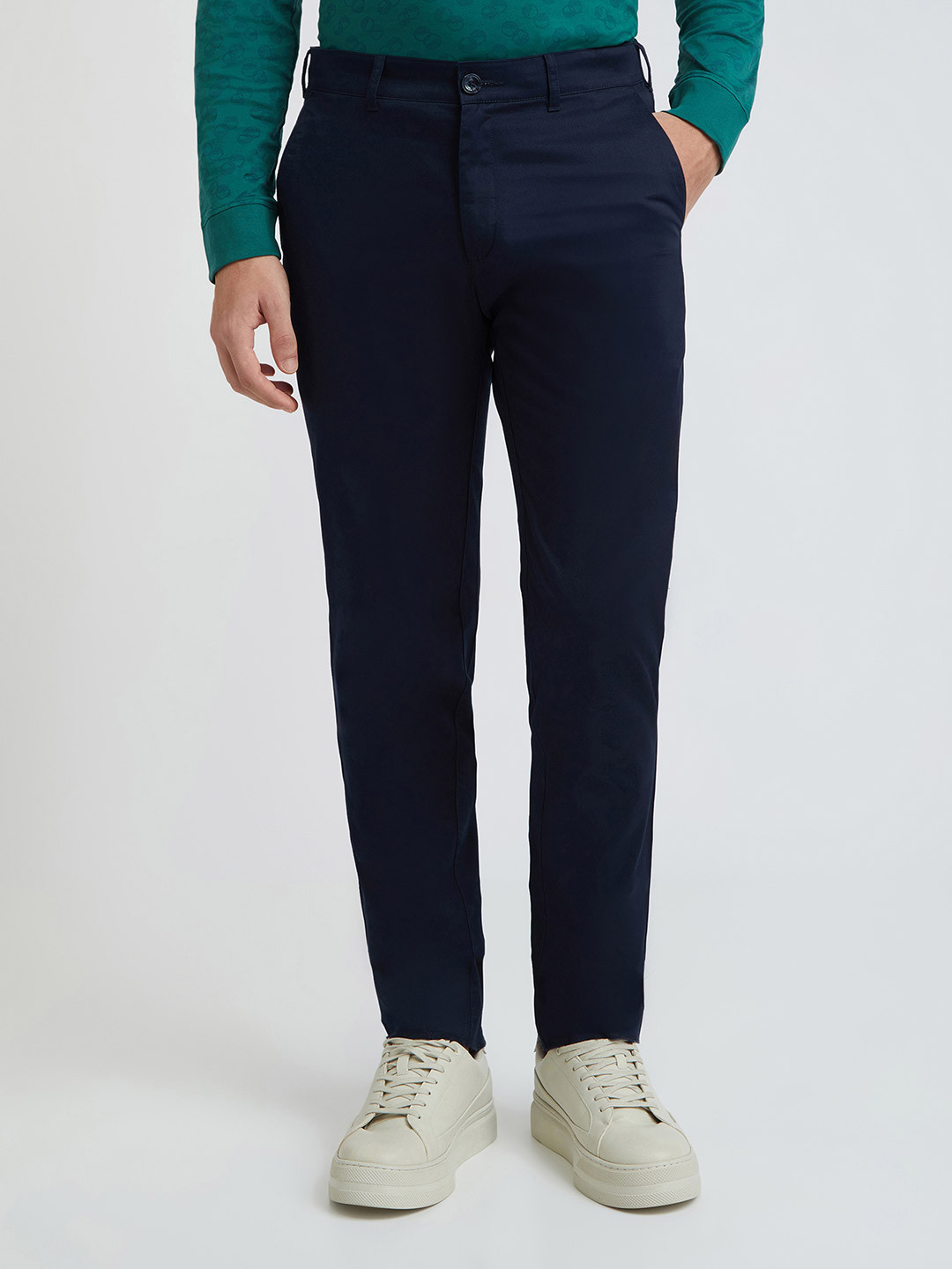 

ColorPlus Men Slim Fit Trousers, Blue