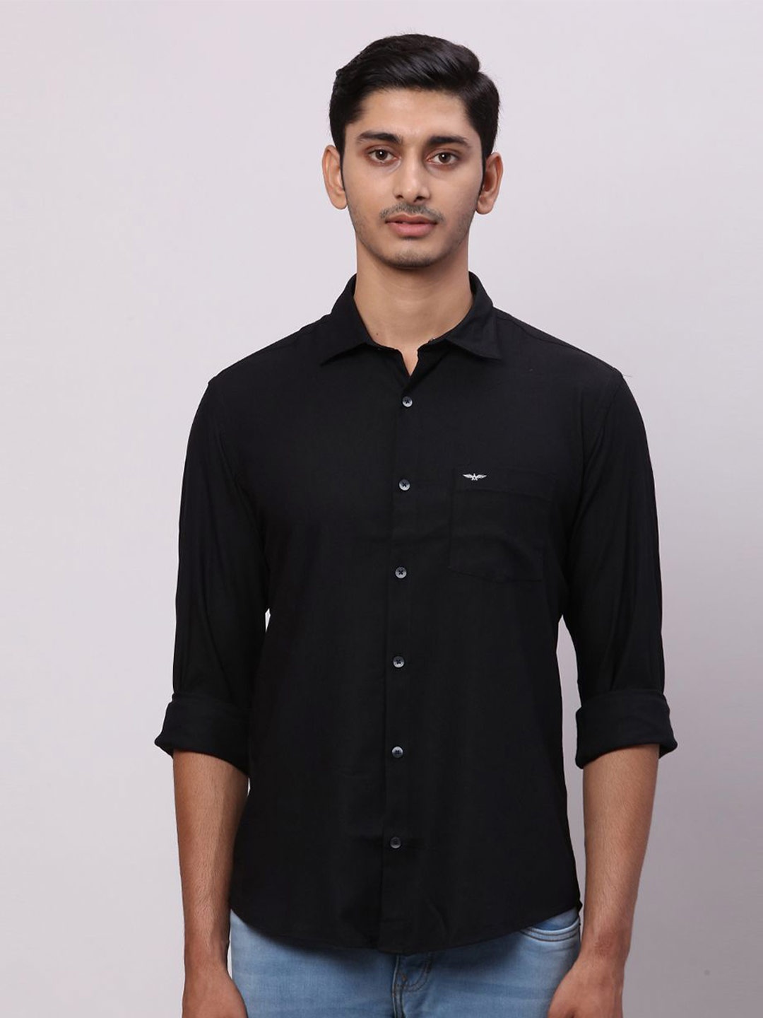 

Park Avenue Men Slim Fit Opaque Casual Shirt, Black