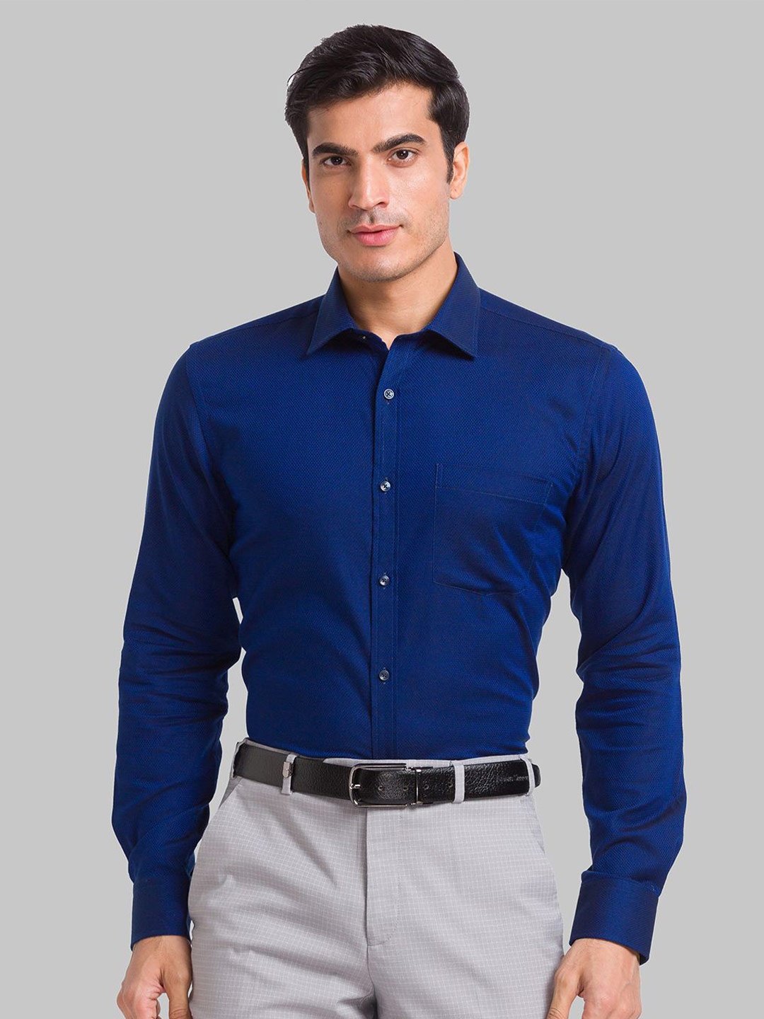 

Park Avenue Men Slim Fit Opaque Formal Shirt, Blue