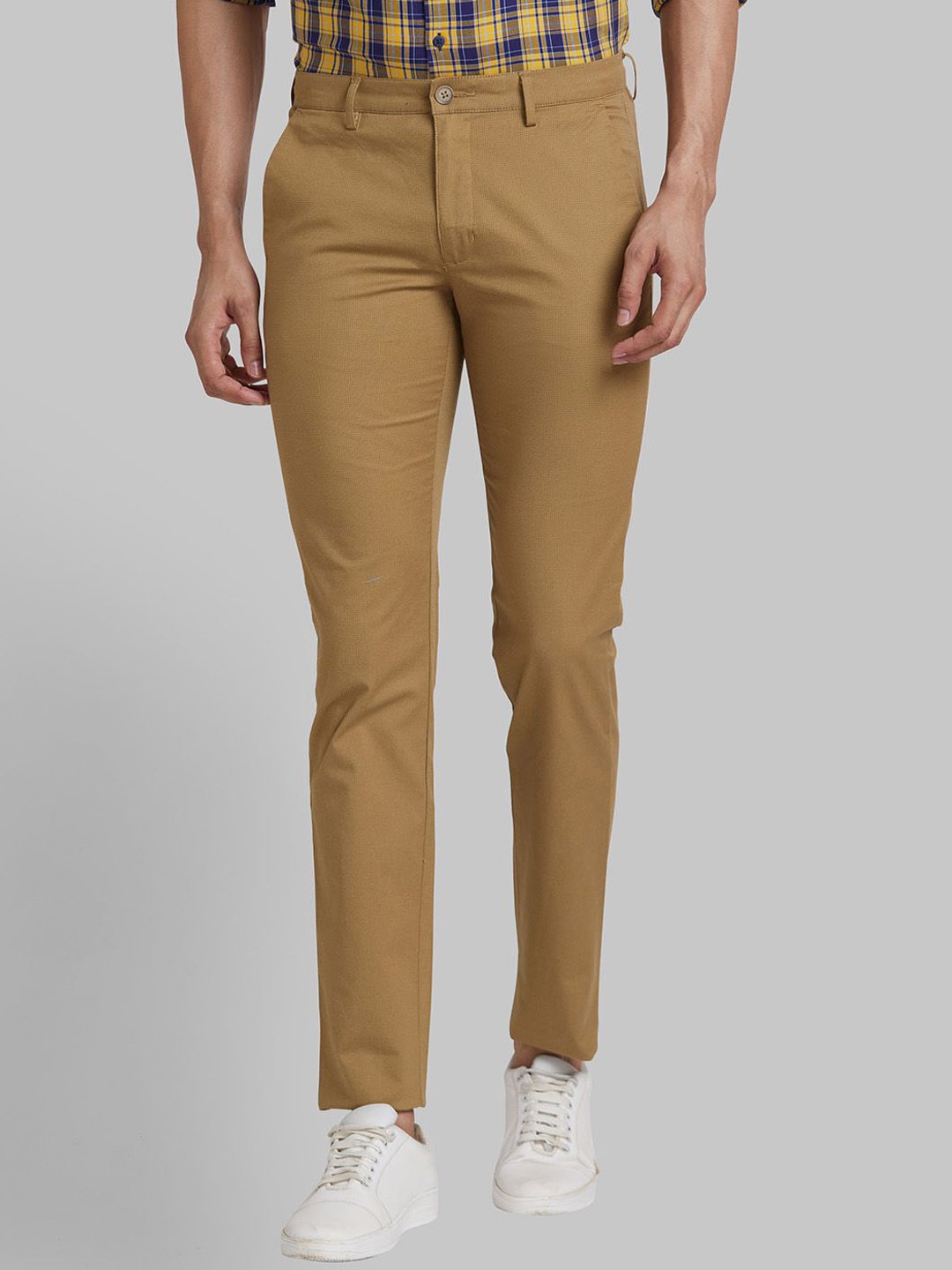 

Park Avenue Men Slim Fit Trousers, Brown