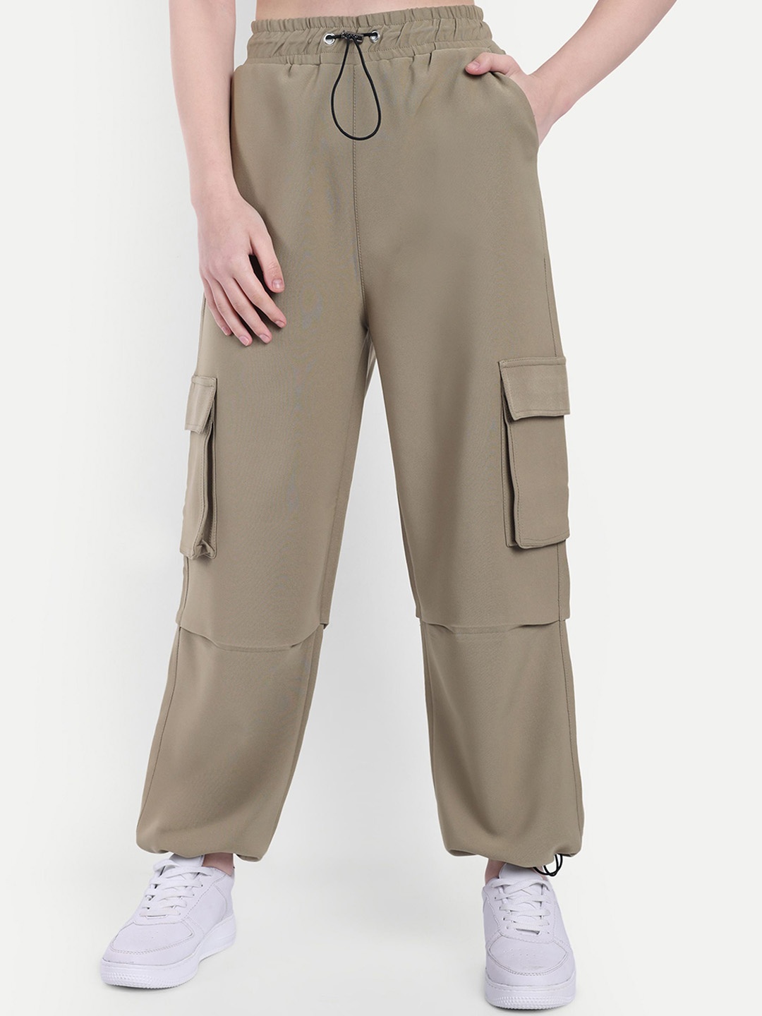 

Next One Women Rapid Dry Baggy Fit Joggers, Beige