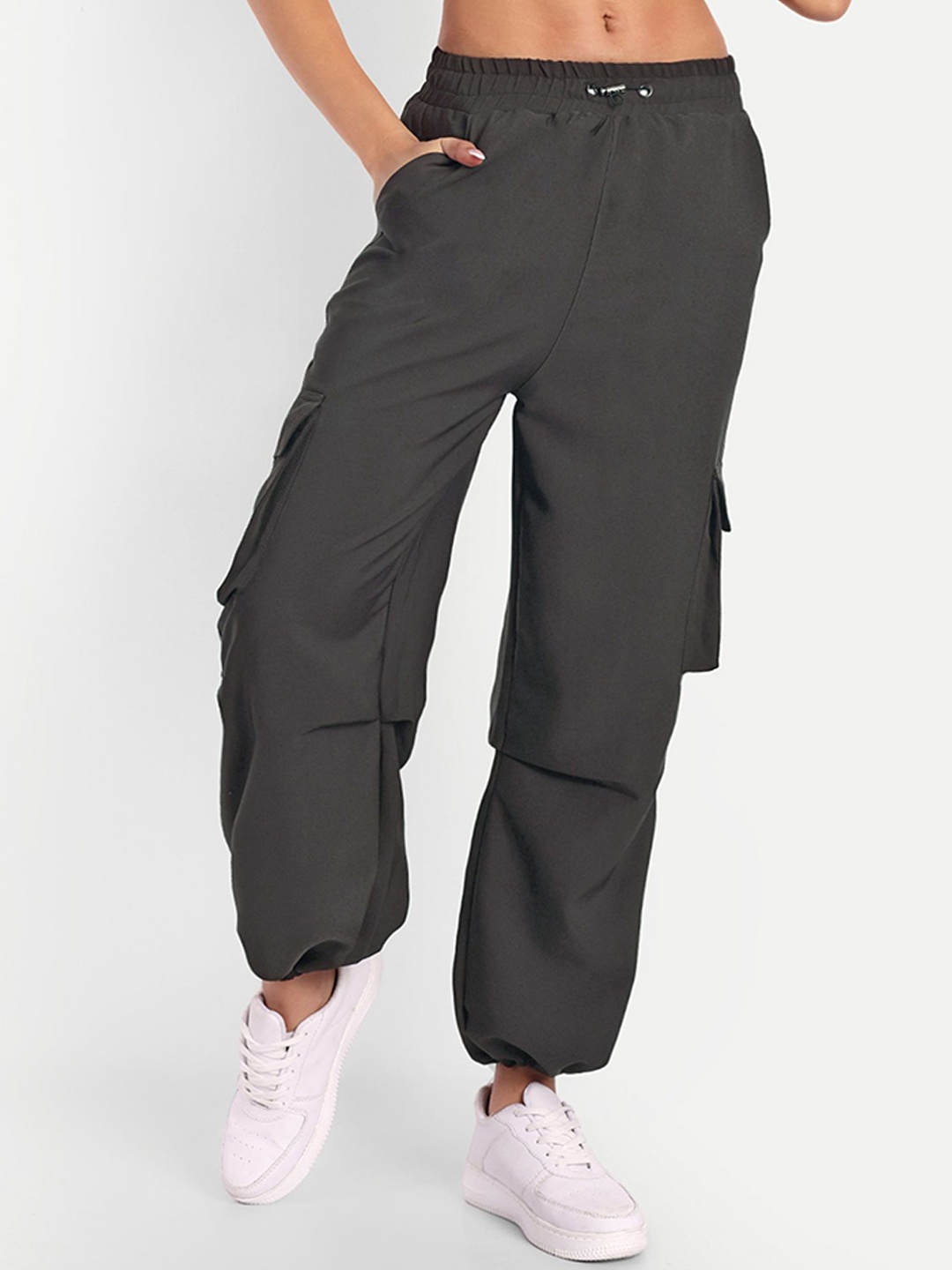 

Next One Women Rapid Dry Baggy Fit Joggers, Coffee brown