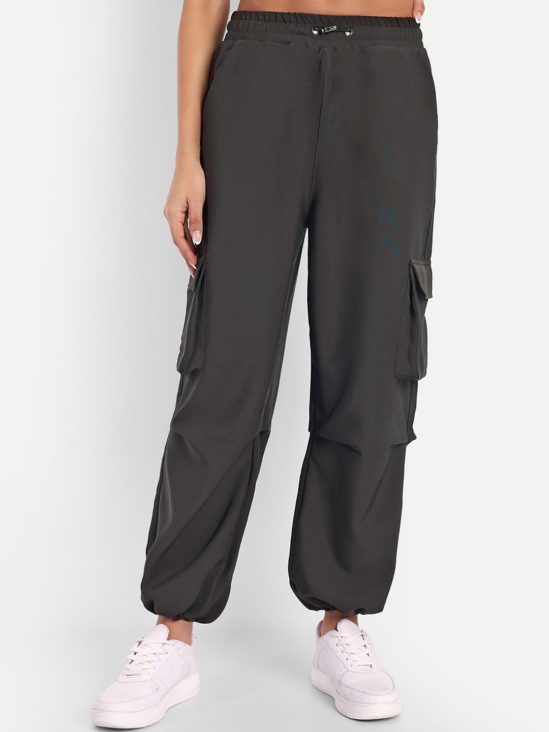 

BROADSTAR Women Rapid-Dry Baggy Fit Cargo Joggers, Coffee brown