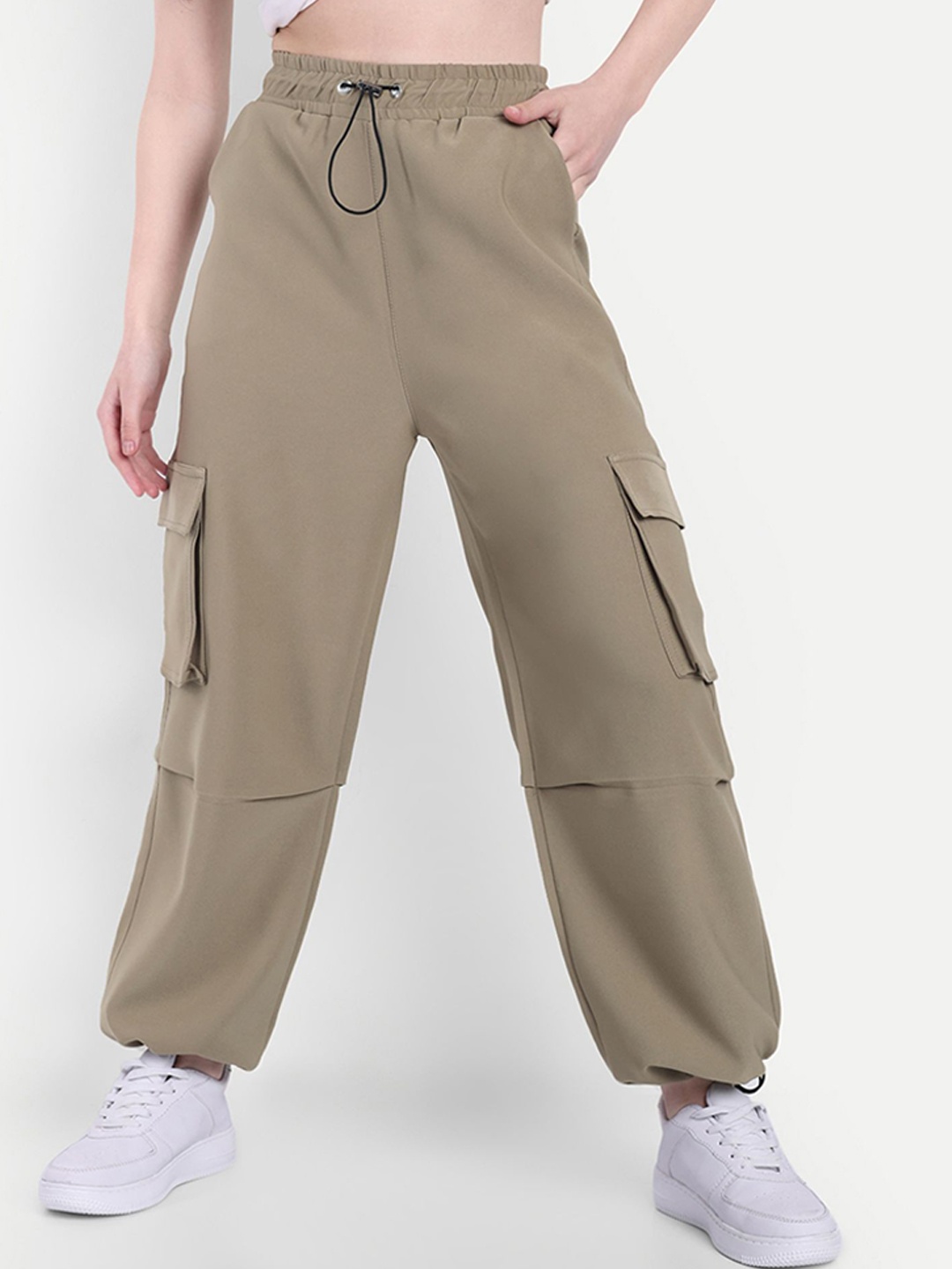 

BROADSTAR Women Rapid Dry Baggy Fit Joggers, Beige