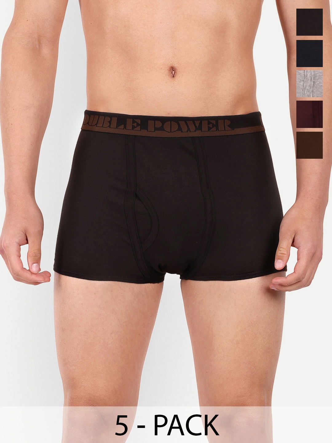 

KANSAL Men Pack of 5 Cotton Trunks, Multi