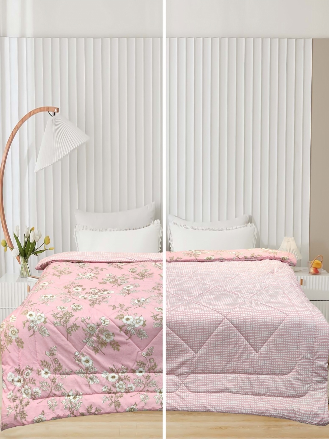 

Supreme Home Collective Pink AC Room 300 GSM Double Bed Comforter