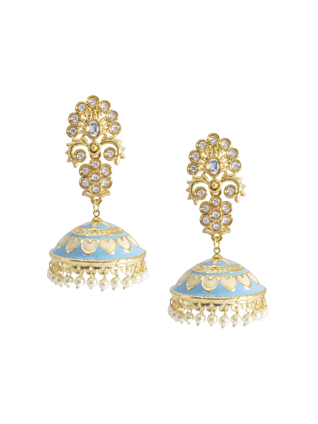 

Shining Jewel - By Shivansh Contemporary Jhumkas Earrings, Gold