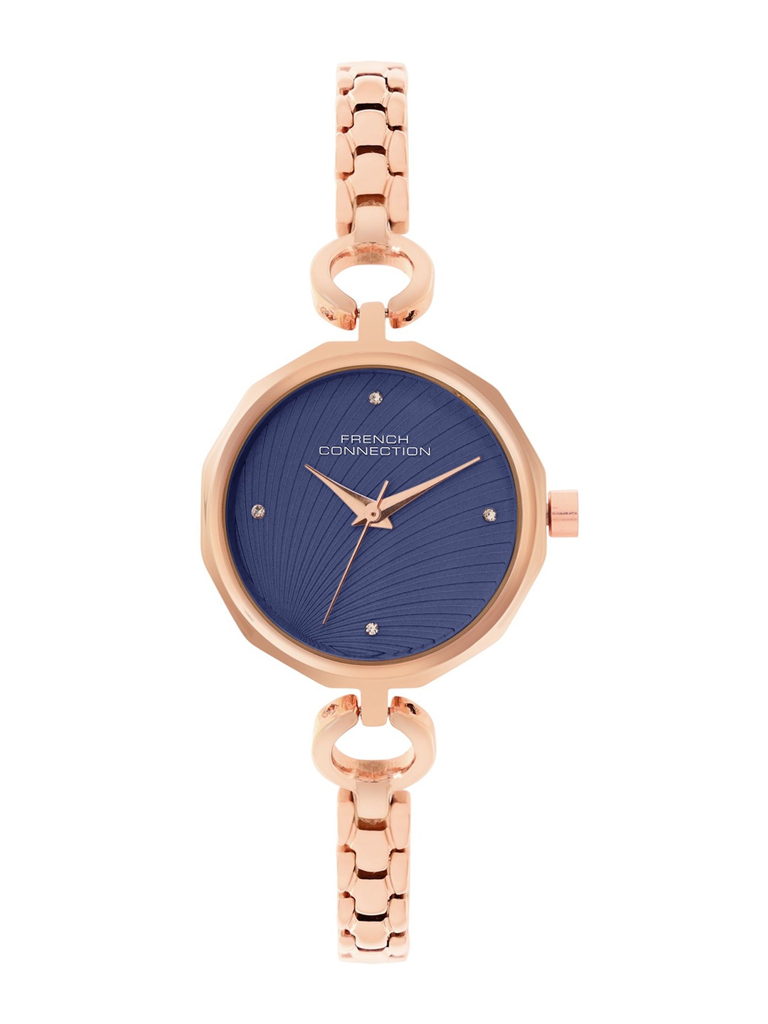 

French Connection Women Embellished Dial & Steel Straps Analogue Watch FCN069URGM, Blue