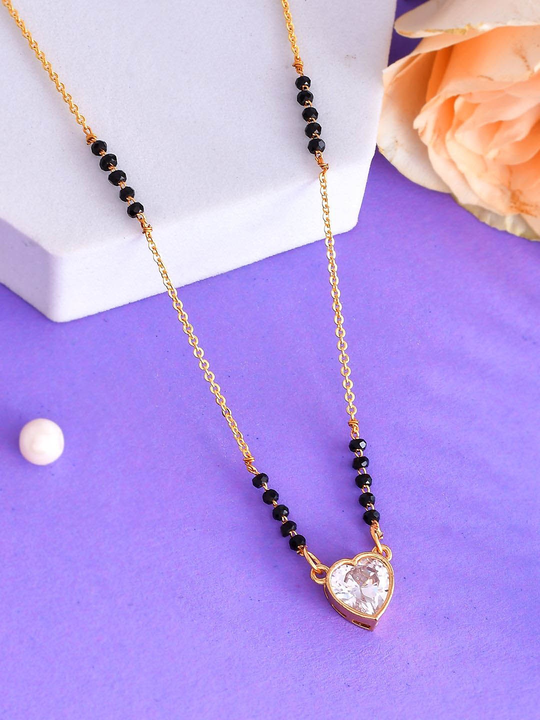 

Voylla Gold-Plated Stones and Beads Mangalsutra