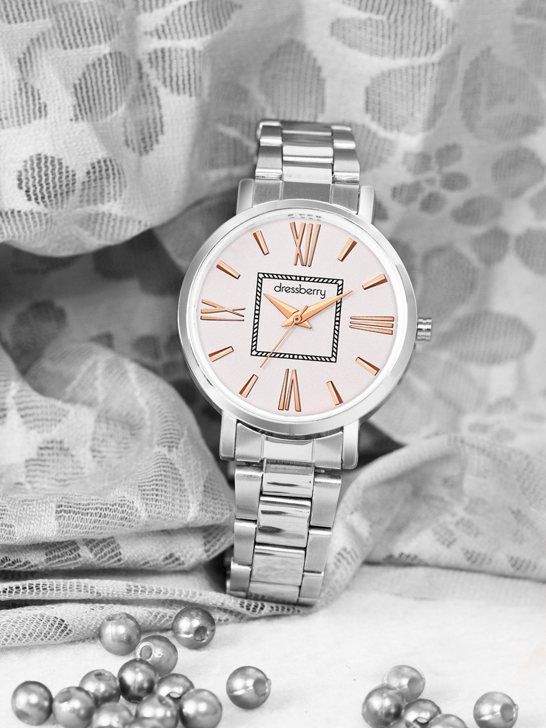 

DressBerry Women Dial & Bracelet Style Straps Analogue Watch HOBDB-248-WH, White