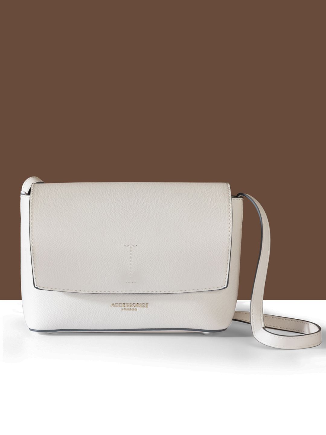

Accessorize Women Solid Bowling Sling Bag, White