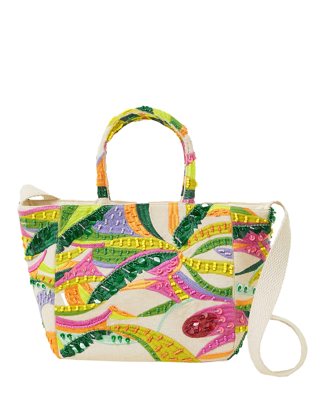 

Accessorize Oversized Structured Shoulder Bag with Tasselled, Multi