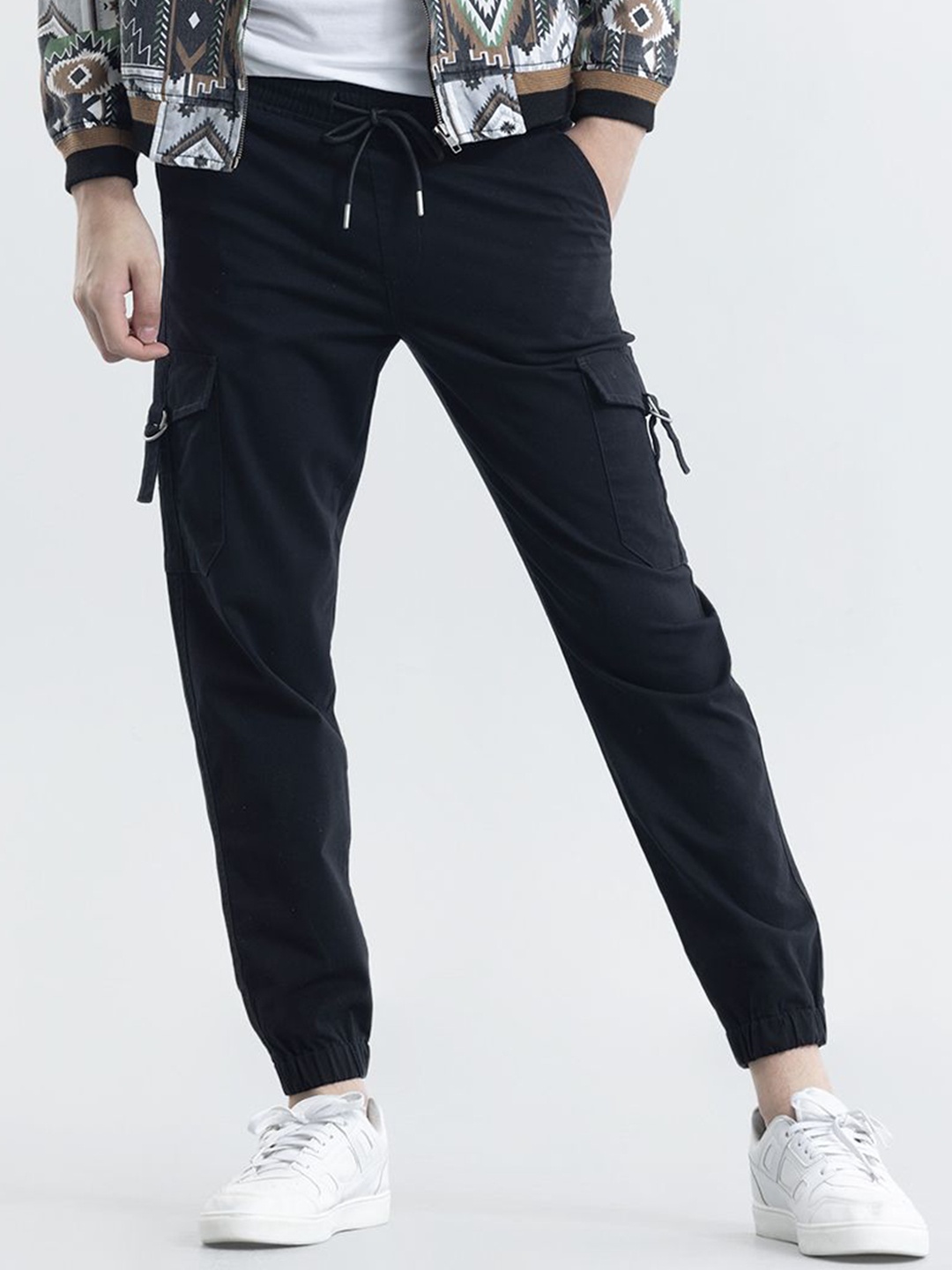 

Snitch Men Relaxed Loose Fit Joggers Trousers, Navy blue