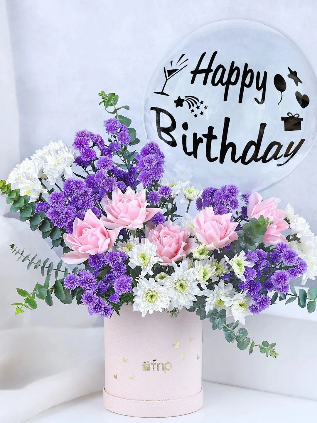 

fnp Purple & Pink 12 Pieces Daisies Fresh Flowers Bouquet