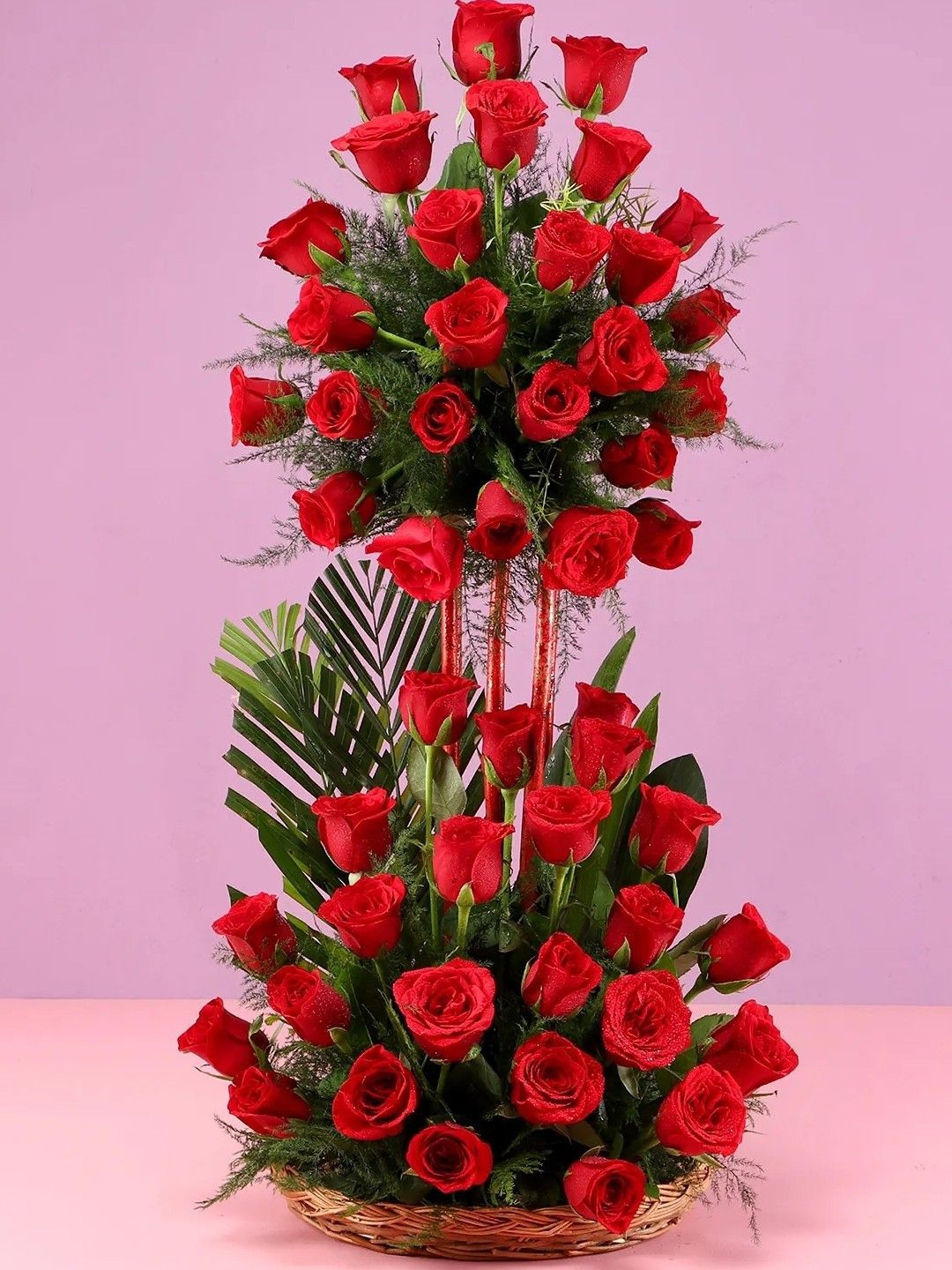 

fnp Red 50 Pcs Roses Fresh Flowers Bouquet