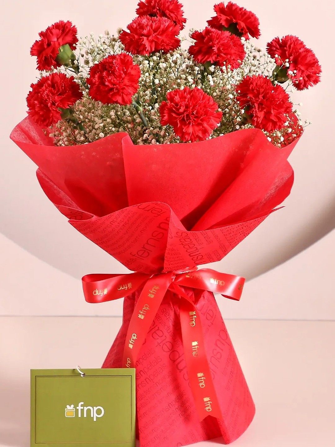

fnp Red 10 Pieces Carnations Fresh Flowers Bouquet